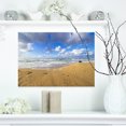 thumbnail image 1 of Sea Beach on Cloudy Winter Day - Large Seashore Canvas Print, 1 of 3