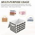 thumbnail image 7 of Foldable Fabric Storage Bin With Handle Collapsible Basket Box Storage With Lid Organizer Classic Black and White, 7 of 7