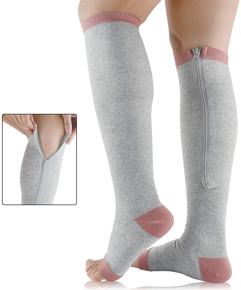 Medical Zipper Compression Calf Socks 1520 mmHg for Women and Men Walmart Canada
