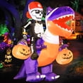 thumbnail image 2 of Decoraciones inflables de Halloween DomKom Skeleton Knight de 6 pies, 2 of 7