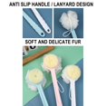 thumbnail image 2 of Fareti Dual-Sided Exfoliating Shower Brush, Soft Bristles Loofah for Back Cleaning, Long Handle Back Scrubber for Deep Cleansing, Bath Sponge for Men Women, 2 of 3