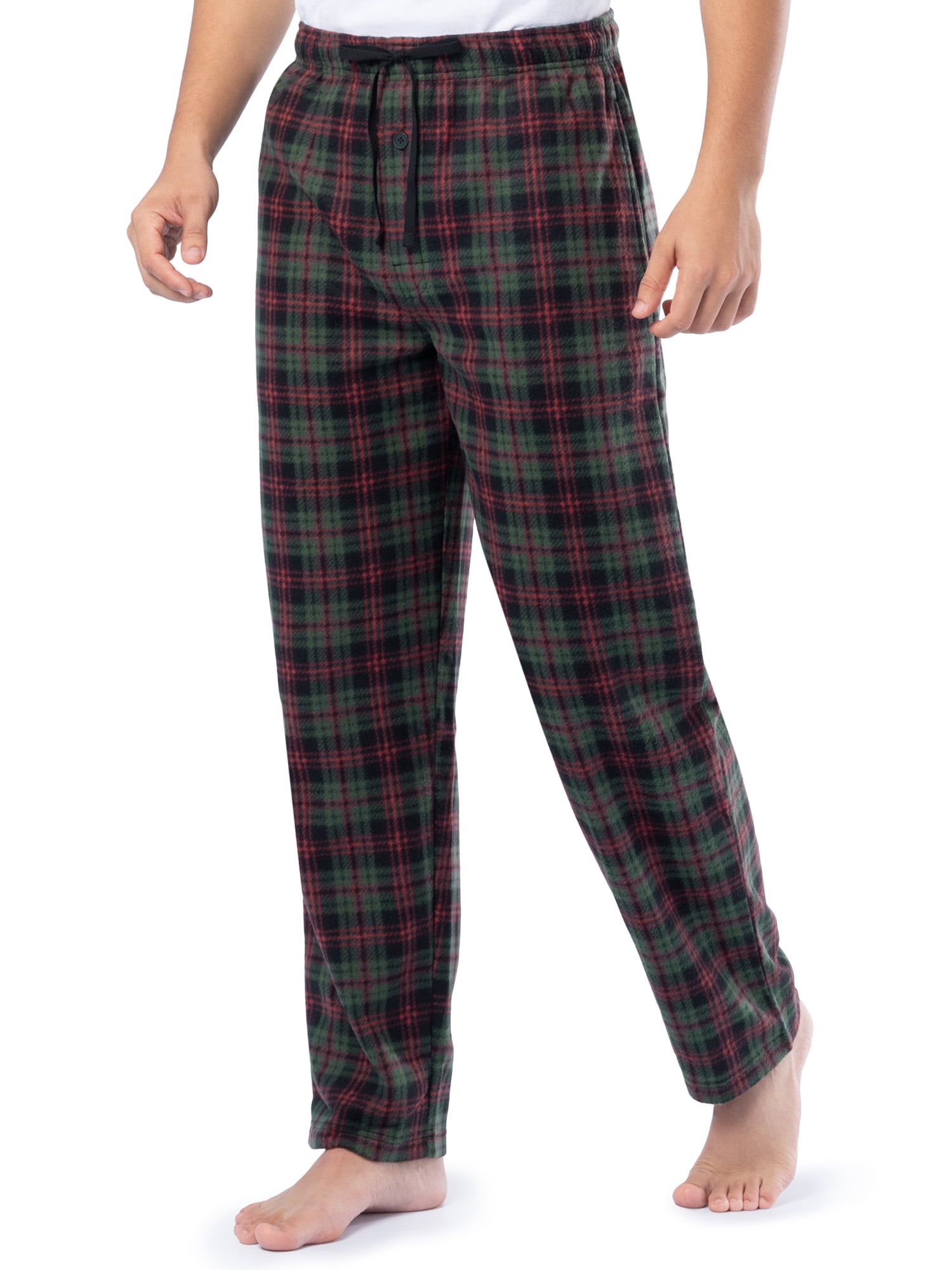 Fruit of the Loom Men's Plaid Fleece Pajama Pant 2-Pack, Sizes S-5XL