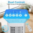 thumbnail image 3 of KISSAIR Portable Evaporative Air Cooler with Filter & Remote, 3 Modes & 3 Speeds, Multi-Angle Swinging, 15H Timer, 4 Ice Crystal Boxes for Home Bedroom, 3 of 6