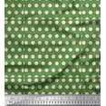 thumbnail image 1 of Soimoi Green Velvet Fabric Artistic Flower & Dots Print Fabric by the Yard 58 Inch Wide, 1 of 3