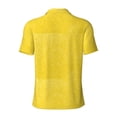 thumbnail image 4 of Rocae Yellow Glitter for Men's Short Sleeve Polo Shirt, Quick Drying Performance Moisture Wicking Sports Men's Golf Shirt, 4 of 9