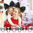thumbnail image 1 of Fiudx Diadema de Lazo de Princesa, Diseño de Lentejuelas Brillantes, Cómoda Diadema Envuelta En Tela, Accesorio para Fotografía de Fiesta, Mascarada de Cumpleaños, Accesorio para Mujeres y Niñas, Tam, 1 of 7