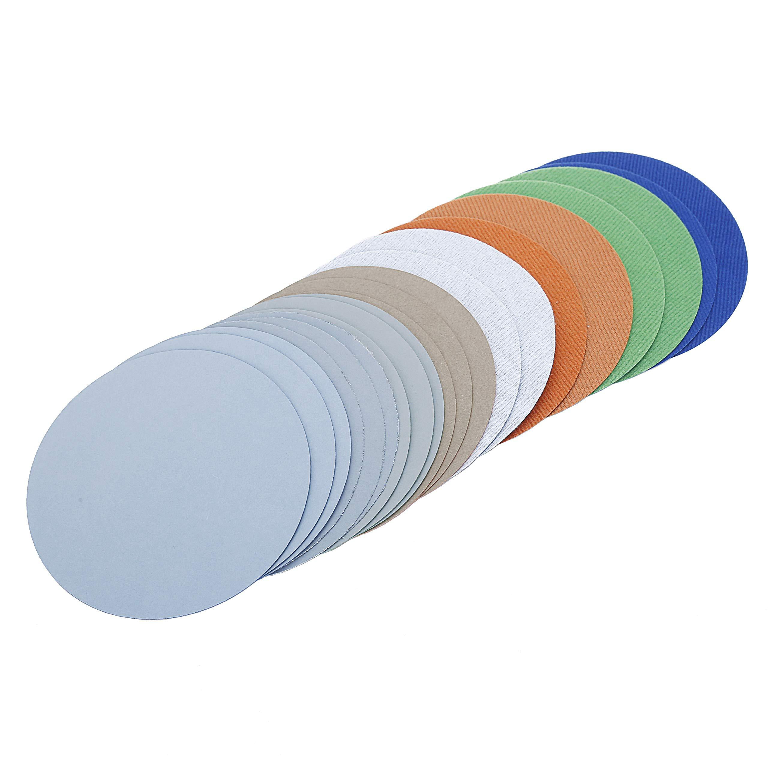 10/20Pcs 3*75mm Sanding Discs Silicon Carbide Hook Loop Round Sandpaper Abrasive 