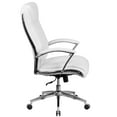Flash Furniture High Back Designer White LeatherSoft Smooth Upholstered