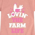 thumbnail image 3 of Instant Message - Lovin The Farm Life - Toddler And Youth Girls Short Sleeve Graphic T-Shirt, 3 of 6