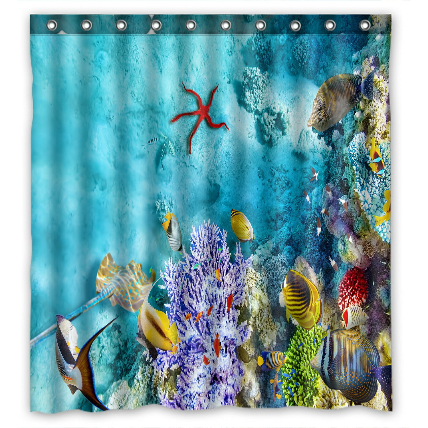 PHFZK-Tropical-Beach-Shower-Curtain,-Wonderful-Underwater-...