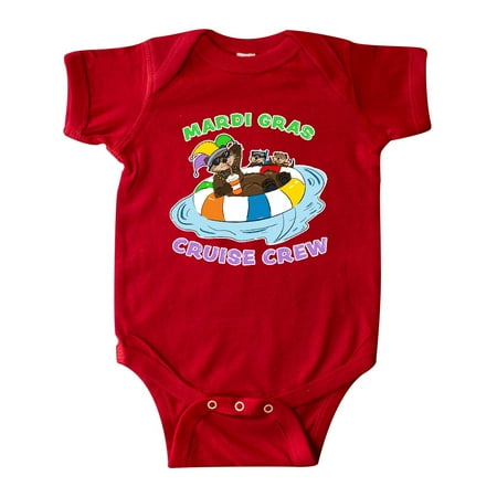 

Inktastic Mardi Gras Cruise Crew with Cute Otter in Water Tube Gift Baby Boy or Baby Girl Bodysuit
