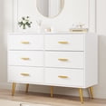 thumbnail image 3 of 6 Drawer Dresser for Bedroom Modern Wooden  Chest Dresser with Gold Handles&Storage Space for Bedroom Livingroom Entryway, 3 of 8