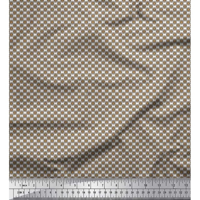 Soimoi Rayon Fabric Floral Small Printed Fabric 1 Yard 56 Inch Wide