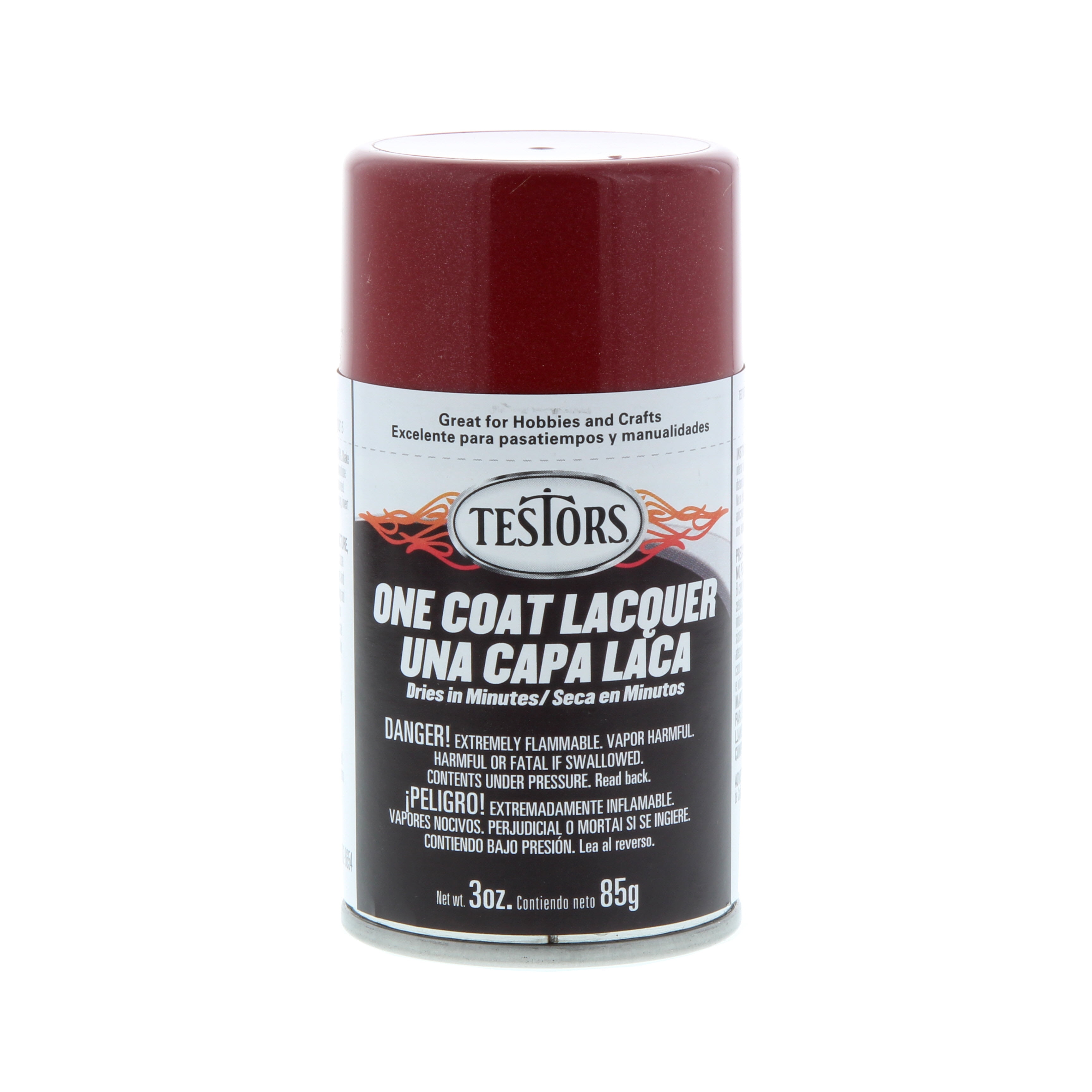 Testors One Coat Lacquer Paint, 3 oz. Spray Can, Maroon