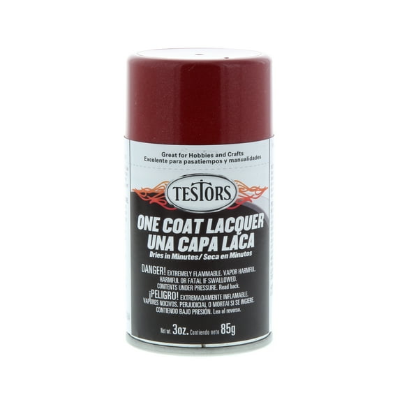 Testors One Coat Lacquer Paint, 3 oz. Spray Can, Maroon