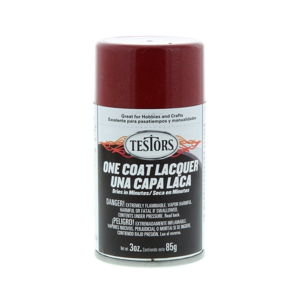 Testors One Coat Lacquer Paint, 3 oz. Spray Can, Maroon