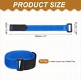 thumbnail image 2 of Uxcell Reusable Cable Tie Adjustable Hook and Loop Straps Cord Management Wire Wrap Cord Ties Organizer for Home 12 x 0.98 Inch Blue, 2 of 7