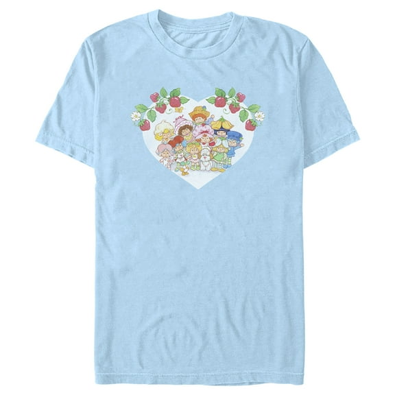 Men's Strawberry Shortcake Friends in a Heart  Graphic T-Shirt