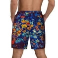 thumbnail image 4 of Gaeub Colorful Fall Leaves Mens Swim Trunks Stretch Beach Shorts Quick Dry for Men Swim Shorts Swimwear with Pockets- 3X-Large, 4 of 9