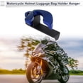thumbnail image 3 of Gancho colgante para motocicleta Unique Bargains en forma de V, soporte para casco de motocicleta, bolsa de equipaje, aleación de aluminio negro azul con 1 pieza de llave, 3 of 7