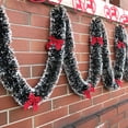 thumbnail image 2 of Visland Christmas Bow Garland Artificial Pine Xmas Garland Dark Garland Holiday Party Christmas Tree Decoration for Home Indoor Outdoor Decor,6.6FT, 2 of 2