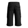 thumbnail image 5 of Mens Cargo Shorts with 7 Pockets Casual Long Blew Knee Capri 3/4 Pants for Work Fishing Hiking Athletic, 5 of 7