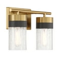 thumbnail image 4 of Warm Brass Two Light Bathroom Vanity from the Brickell Collection, 4 of 5