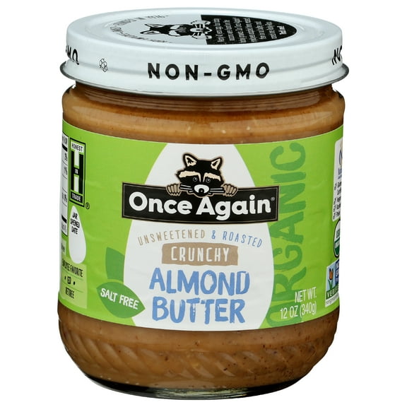(Pack of 6), Once Again Organic Crunchy Almond Butter, 12 oz