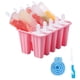 thumbnail image 2 of Moldes Para Paletas Bandeja de moldes de paletas de hielo de bricolaje para el hogar para hacer helados de silicona (rosa de 10 celdas) Likrtyny Libre de BPA, 2 of 8