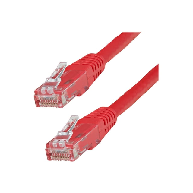 StarTech.com UTP 10 GbE Relief Fluke RJ-45 Câble Réseau de Contrainte, Rouge, Testé/câblage Est Certifié UL/TIA Catégorie 6 - 24AWG (C6PATCH20RD) - Câble de Raccordement - (M) à RJ-45 (M)
