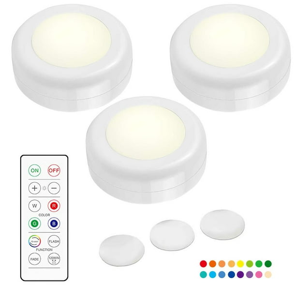 Toystoory Presionando la luz nocturna Inalámbrico Colorido Gabinete Luz Atenuación LED Gabinete Lámparas nocturnas con control remoto Sensor táctil Iluminación y accesorios Toystoory HA016715-00