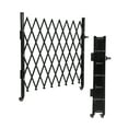 thumbnail image 2 of Single Foldable Security Gate Aluminum Expandable Fence Portable Safety Barrier with Casters Retractable Driveway Gates 360°RollingBarric adeGate MobileBarric adeSafety Barrier Black, 2 of 8
