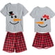 thumbnail image 2 of Conjunto de pijamas de pareja de Navidad para hombre y mujer, ropa de dormir corta, sombrero y pajarita, muñeco de nieve, adulto, 2 of 3