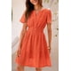thumbnail image 3 of Vestido PRETTYGARDEN Verano 2025 Escote en V Encaje Naranja XXL, 3 of 8