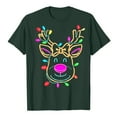 thumbnail image 5 of larppty Christmas Shirts for Women 2025,Christmas Reindeer Print Xmas Holiday Tees Cute Graphic Short Sleeve Tops (Dark Green, S), 5 of 6