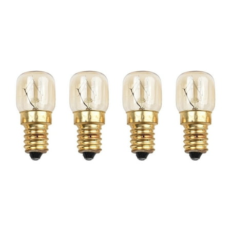 

SUKIY 4PCS E14 Salt Lamp Globe Bulb 25W Light Bulbs 240V Refrigerator Oven Replacement 15W