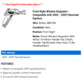 thumbnail image 2 of Front Right Window Regulator - Compatible with 2005 - 2009 Chevy Equinox 2006 2007 2008, 2 of 2