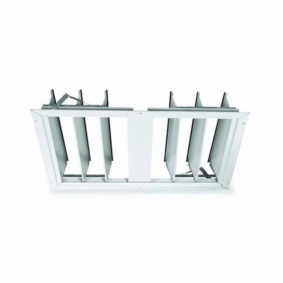 36 in 36"H 32"W Aluminum Ceiling Fan Damper, 34 in x 30 in, Aluminum