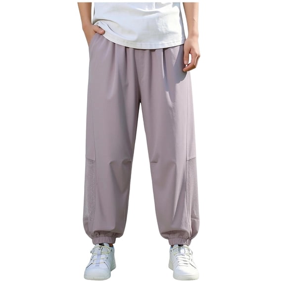 zbxnLI Kid's Casual Pants Elastic Waist Athletic Joggers Trousers Outdoor Lightweight Baggy Sports Pants with Pockets