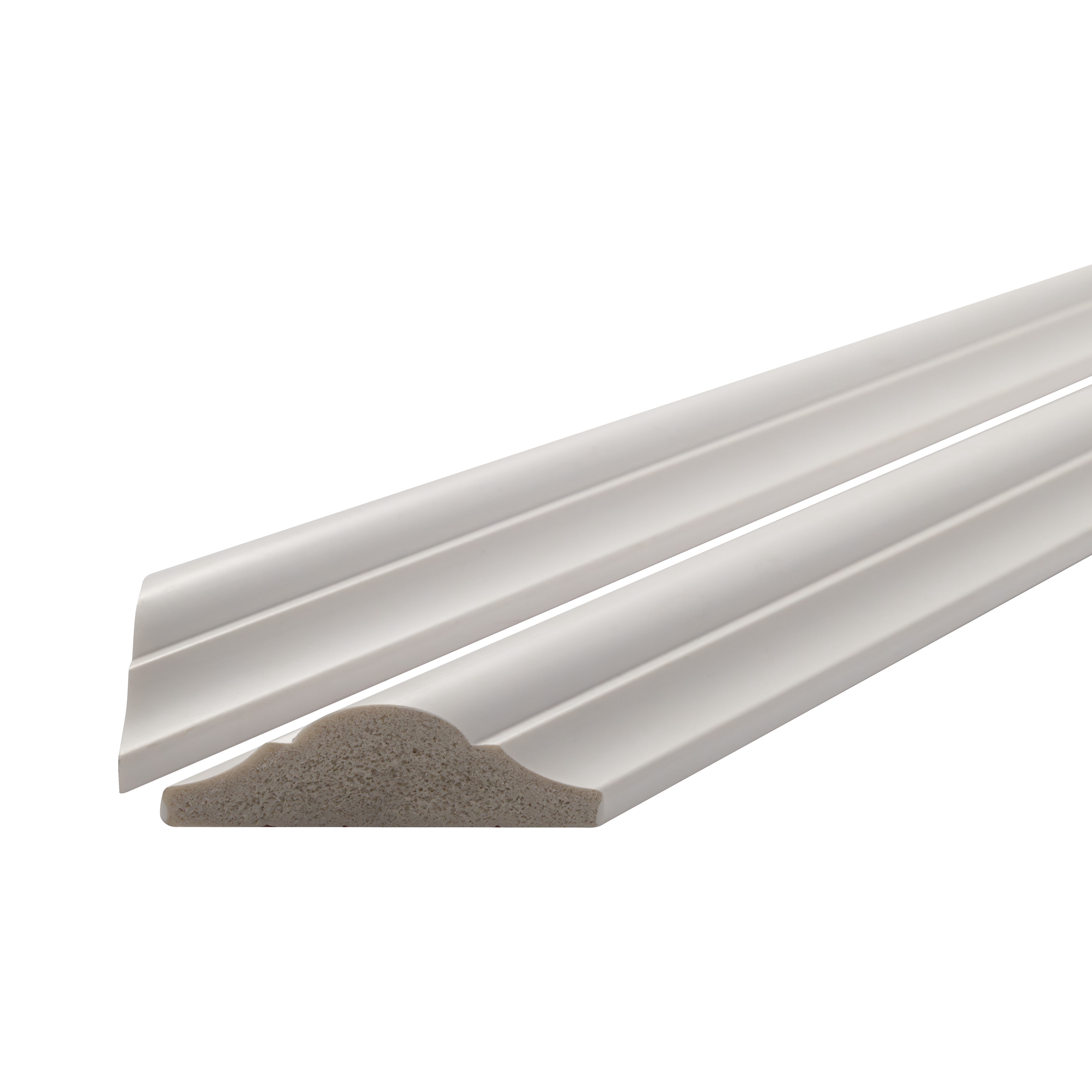 MSI White 54 in. x 24 in. Peel & Stick Wall Molding Panel Kit for DIY Wainscoting (2-Panel Layout, 20 Linear Ft.)