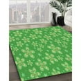 thumbnail image 3 of Ahgly Company Machine Washable Indoor Rectangle Transitional Dark Lime Green Area Rugs, 8' x 10', 3 of 7
