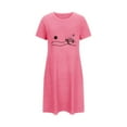 thumbnail image 5 of HaoXianJian Women's T-Shirt Nightgown Short Sleeve Sleepshirts Comfy Ladies Casual Cover Ups Nightdress, 5 of 7