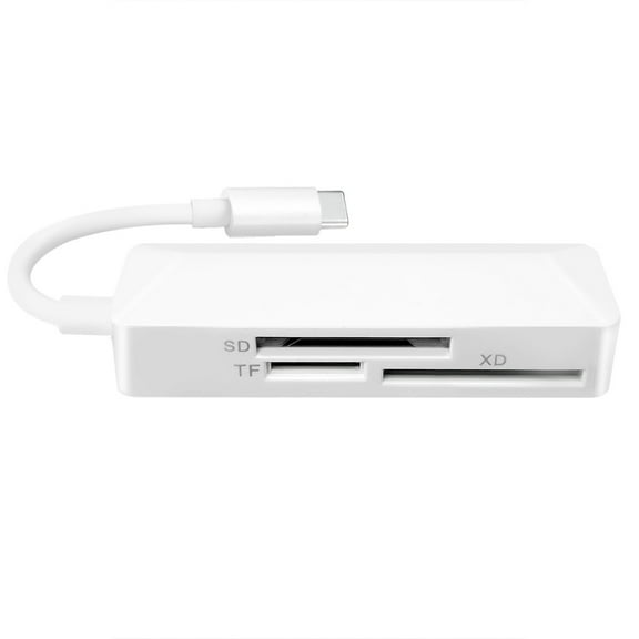Portable Card Reader Writer USB C 3-in-1 Read Flash Memory Card Simultaneously Universal Adapter SDTF XD Card Reader