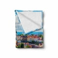thumbnail image 2 of European Soft Flannel Fleece Throw Blanket, Scenic View Old Town Tallinn Estonia European Architecture Print, Cozy Plush for Indoor and Outdoor Use, 50" x 60", Multicolor, by Ambesonne, 2 of 6