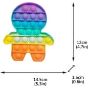 6 Pack Push Pop Fidget Toy - Push Pop Bubble Anti Anxiety Sensory Toy - Bubble Pop Stress Reliever - Durable & Washable Soft Silicone Squeeze Fidget Toy - Perfect for Adults & Kids