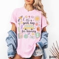thumbnail image 2 of VibeNest Studio Unisex It's a Good Day for Learning Cute Teacher Doodle Back to School Garment Dyed Graphic T-Shirt, 2 of 8