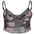 thumbnail image 3 of Women Lace Velvet Camisole Thin Straps Bodycon Camis Tops, 3 of 6