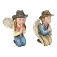 thumbnail image 6 of Set of 2 Rustic Western Cowgirl And Cowboy Angel With Hats Praying Figurines, 6 of 8