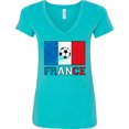 thumbnail image 3 of Inktastic French Soccer Women's V-Neck T-Shirt, 3 of 5