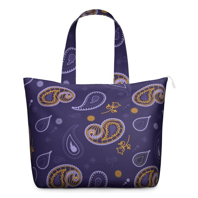Abstract Paisley Art Weekender Boho Vintage Travel Duffel with Ethnic Floral Pattern, Artistic Chic Design